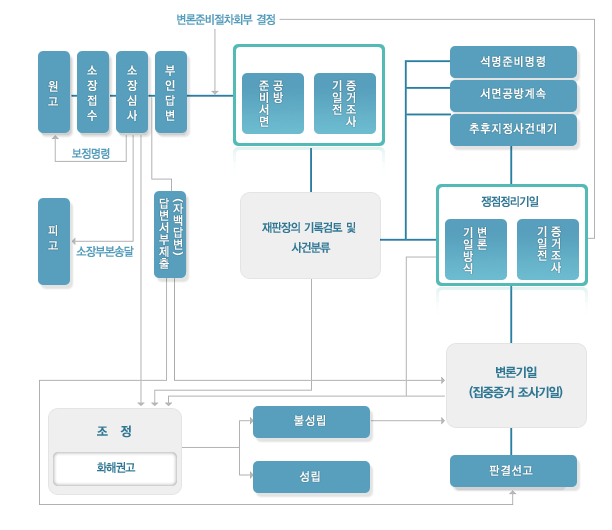 의료민사소송 진행과정 도표